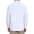 thumbnail image 3 of Camisas de vestir de rayas INSPIRE CHIC para hombres, camisa de botones de manga larga a rayas M blanca, 3 of 5