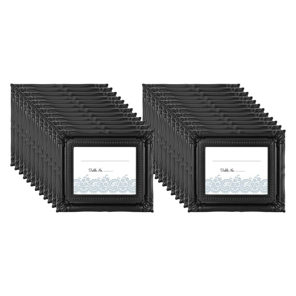 MCS Wedding Photo Frame/Placecard Holder, 69039, 24-Pack, Black