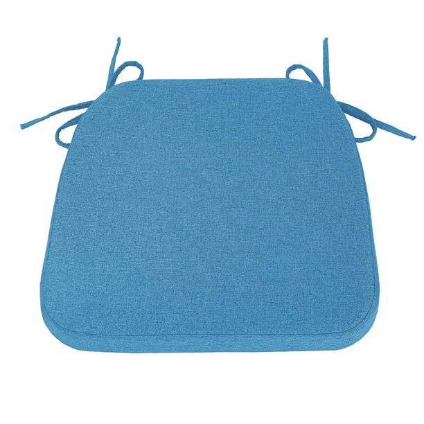 Cojines para sillas de comedor con lazos y funda extraíble, almohadillas para sillas de cocina de 2" de grosor, cojines de asiento con respaldo antideslizante para comedor interior, 16,5" x 16,2" na