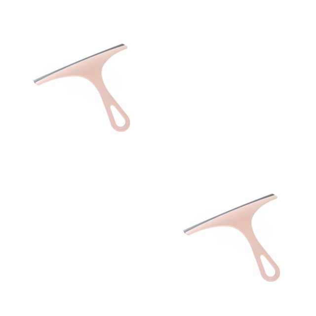 Cateissary Cepillo de limpieza Limpiaparabrisas Herramienta de limpieza Mano de obra fina Tamaño compacto Goma práctica de larga duración Sin Rosa 2piezas