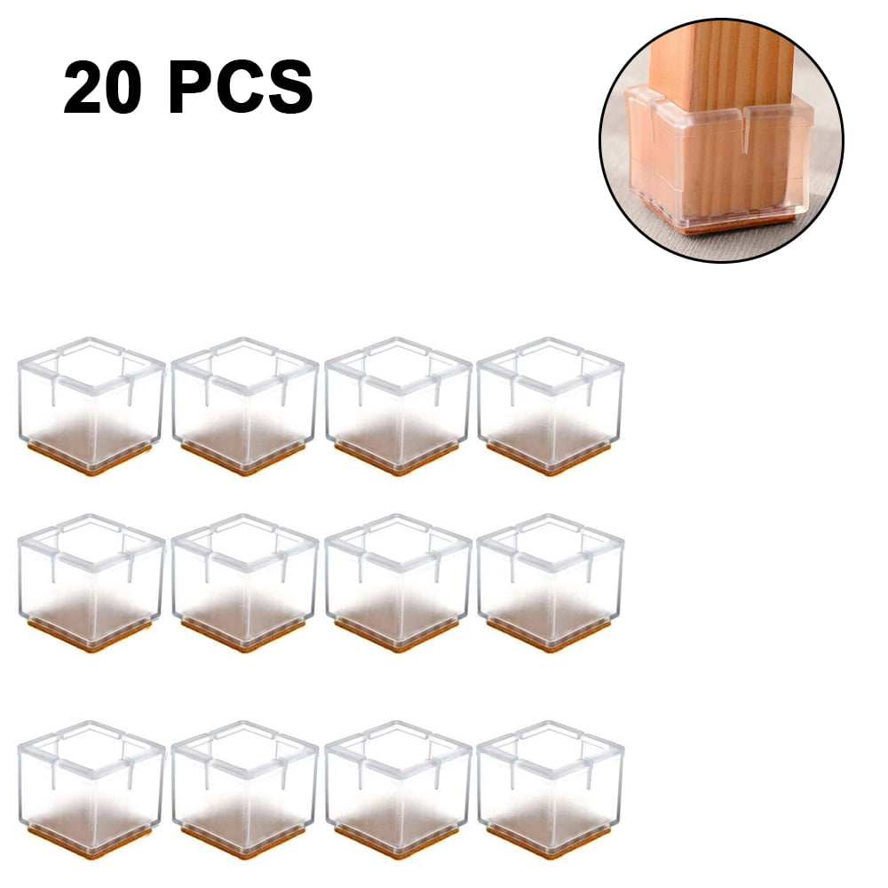 10x Silicone Square Chair Leg Caps Feet Pads Furniture Covers Floor Protector~ 