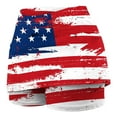 Olyvenn Women's Skirt Athletic Tennis Golf Skirt USA Flag Patriotic