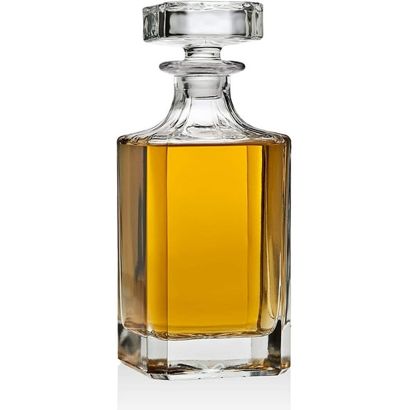 Lefonte Whiskey Decanter for Liquor Scotch Bourbon Vodka or Wine - 750ml