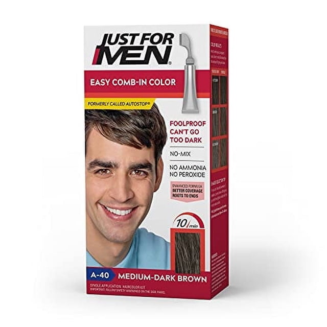 Tinte para el cabello Just For Men Easy Comb In Color color marrón oscuro medio