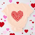 thumbnail image 2 of VKOYWKM T Shirts for Women Valentines Day Shirts Cute Heart Print Short Sleeve T-Shirts Valentine Tops Holiday Crew Neck Valentines Day Heart Shirts, 2 of 7