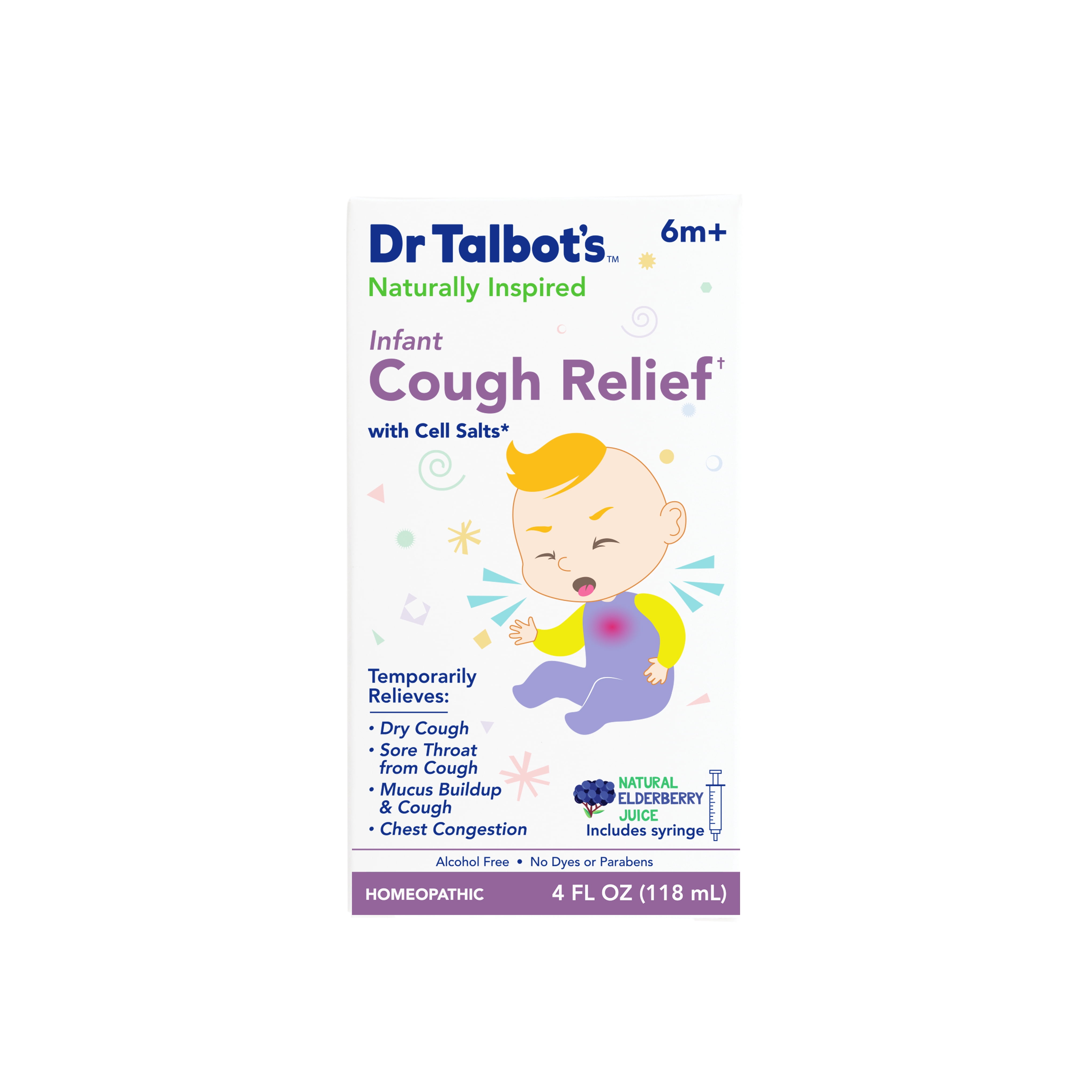Dr. Talbot's Infant Cough Relief Medicine with Cell Salts, Elderberry, 4 fl oz