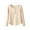 Beige, variant on Besolor Womens Pajamas Tops Crewneck Long Sleeve Button Thermal Shirts Casual Soft Loungewear Layering Top