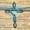 Sky Blue, variant on Homchy Atural Horsehsoe Cross with Heart Metal Wall Art Horseshoe Cross Outdoor Patio Home DecorHome Decor One Size