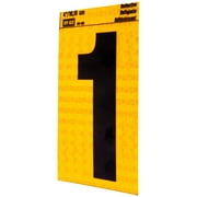 HY-KO 4 Yellow Self-Adhesive Reflective Number 1