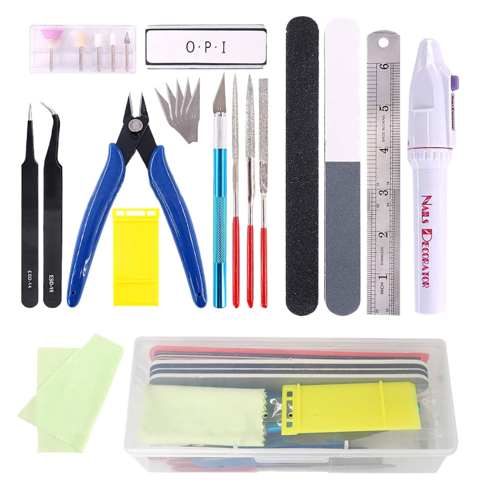 Model Tool Kit, 24 Pieces Miniature Tools Model Kit, Modeling Tools, Model Kits With Box For Buildings, Airplanes, Cars, Robots, Cartoons