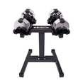 thumbnail image 1 of 550 Motv8 Decabell Haltères Réglables - Haltères Réglables pour Hommes et Femmes Ajuste de 5 à 50LBS par Incréments de 5LB (Platinum avec Support), 1 of 2