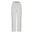 thumbnail image 5 of XFLWAM Womens Sweatpants Wide Leg Pants for Women Fall Winter Baggy Joggers Womens Sweat Pants with Pockets White M, 5 of 6
