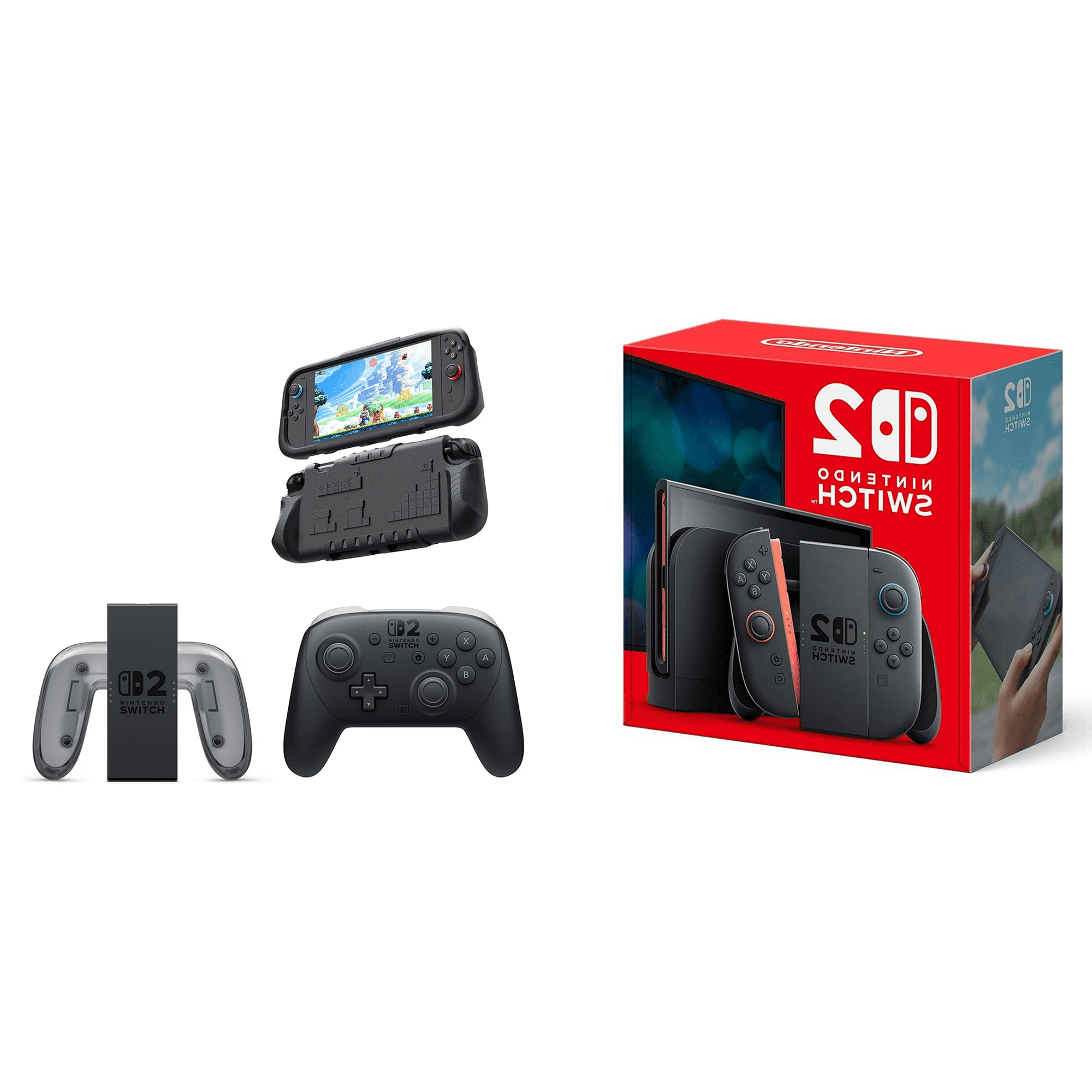 Nintendo Switch 2 Console Bundle with Pro Controller + MightySkins