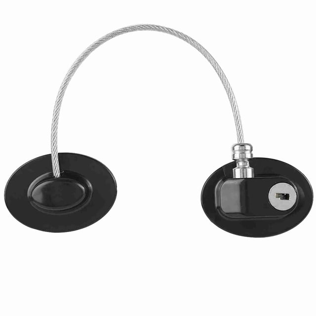 Seguridad para Bebés y Niños, Cable de Seguridad para Abrir la Cerrado de la Puerta del Refrigerador de la ventana Negro