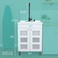 thumbnail image 4 of TEHILA White Utility Sink Laundry Vanity with Black Hi-Arc Coil Faucet and Soap Dispenser, 4 of 12