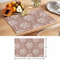 thumbnail image 6 of Brown Palm Tree Placemats Set of 8 Summer Botanical Tropical Tree Place Mats Indoor Wipeable Table Mats Washable Cloth Dining Table Placemats for Kitchen Holiday Party Home Decor 13x19 Inch, 6 of 9