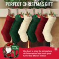 thumbnail image 5 of Ayieyill 6pcs Christmas Stockings Knitted Xmas Stockings Double-Sided 18 Inches Fireplace Stockings for Family Christmas Decoration (Burgundy,Ivory,Green), 5 of 7