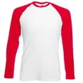 thumbnail image 1 of Fruit Of The Loom Mens Long Sleeve Baseball T-Shirt, 1 of 2