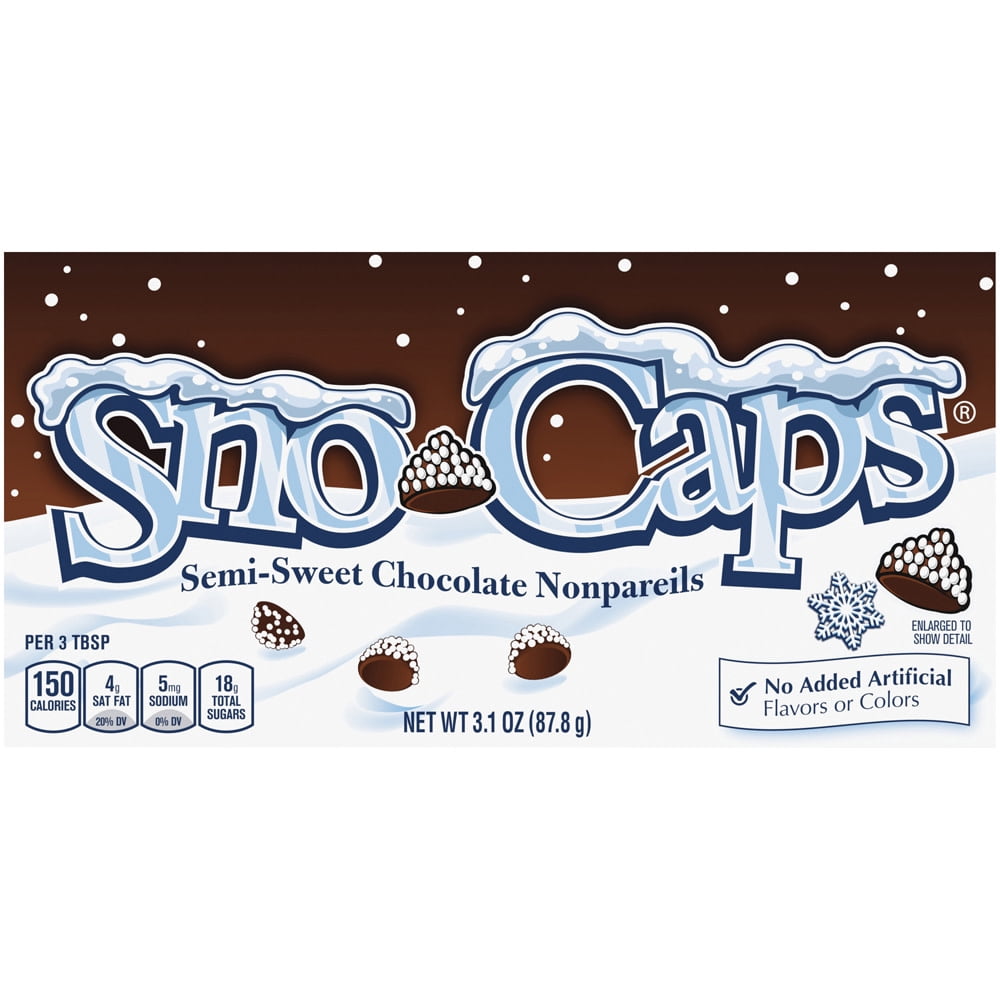 SnoCaps SemiSweet Chocolate Nonpareils Movie Theatre Box, 3.1 oz