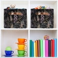 thumbnail image 6 of Yayeee 2 Pack Canvas Storage Basket with Handles for Shelves Fabric Bins Closet Organizer, Dark Flowers Pattern, 6 of 8