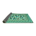 thumbnail image 2 of Ahgly Company Indoor Rectangle Abstract Turquoise Blue Contemporary Area Rugs, 2' x 3', 2 of 4