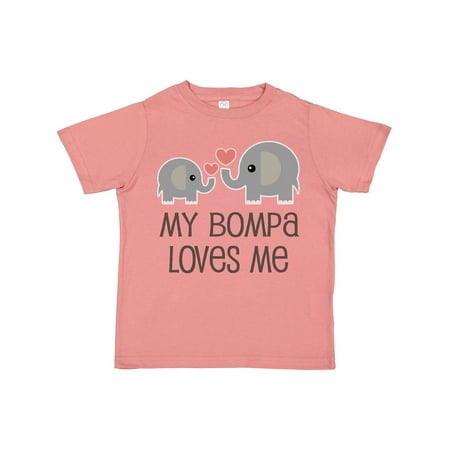 

Inktastic My Bompa Loves Me Elephant Gift Toddler Boy or Toddler Girl T-Shirt