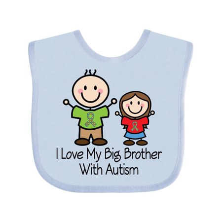 

Inktastic I Love My Brother With Autism Gift Baby Girl Bib