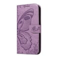 thumbnail image 4 of SaniMore Wallet Case for Samsung Galaxy A54 5G, PU Leather Embossed Butterfly Flip Folio Cover Card Holder [Kickstand][Wrist Strap] All Arpund Protective Shockproof Shell, Purple, 4 of 18
