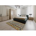 thumbnail image 4 of Ahgly Company Indoor Round Mid-Century Modern Coffee Brown Oriental Area Rugs, 6' Round, 4 of 6