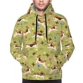 thumbnail image 2 of Bingfone Running Beagle Men's Drawstring Hoodie Long Sleeve Pocket Sweatshirts-Medium, 2 of 6