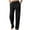 Black, variant on Turilly Mens Casual & Comfy Pants Fallow Drawstring Elastic Waist Wide Leg Straight Pants With Pockets