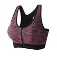 thumbnail image 2 of asdoklhq Sports Bras for Women,Zip Front Sports Bra Post-Surgery Bra Active Yoga Sports Bras, 2 of 5