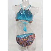 Mossimo Paisley High Neck 2-Piece Bikini Top & Bottom Women's Large