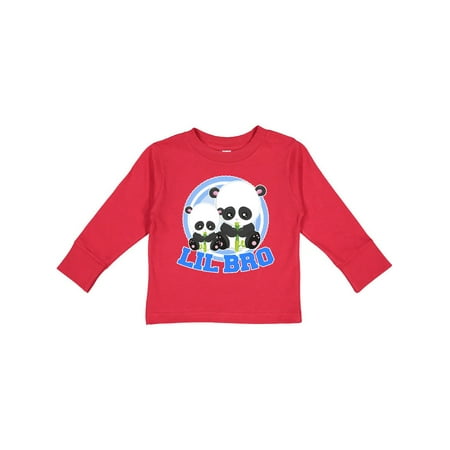 

Inktastic lil bro panda Gift Toddler Boy or Toddler Girl Long Sleeve T-Shirt