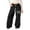 Black, variant on lnmuld Girls Leopard Dot Bow Print Wide Leg Sweatpants Solid Fabric Elastic Waist Dual Side Pockets Soft Knit Girly Casual Trousers Color:Beige,Size:8-9 Years