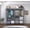 灰色, variant on Black， Portable Closet Organizer and Storage with 3 Hanging Rods for Hanging Clothes, 6 Wardrobe Closet Storage Shelves for Bedroom, Easy to Assemble.