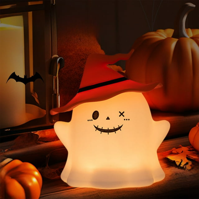 Luz nocturna de silicona, decoraciones navideñas, luces nocturnas espeluznantes de Halloween, lámparas decorativas de silicona para dormitorio, regalos para niños, luces nocturnas para dormir, se ilum