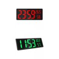 thumbnail image 1 of 2Pc Grande Horloge LED avec Température Intérieure Verte, 1 of 8