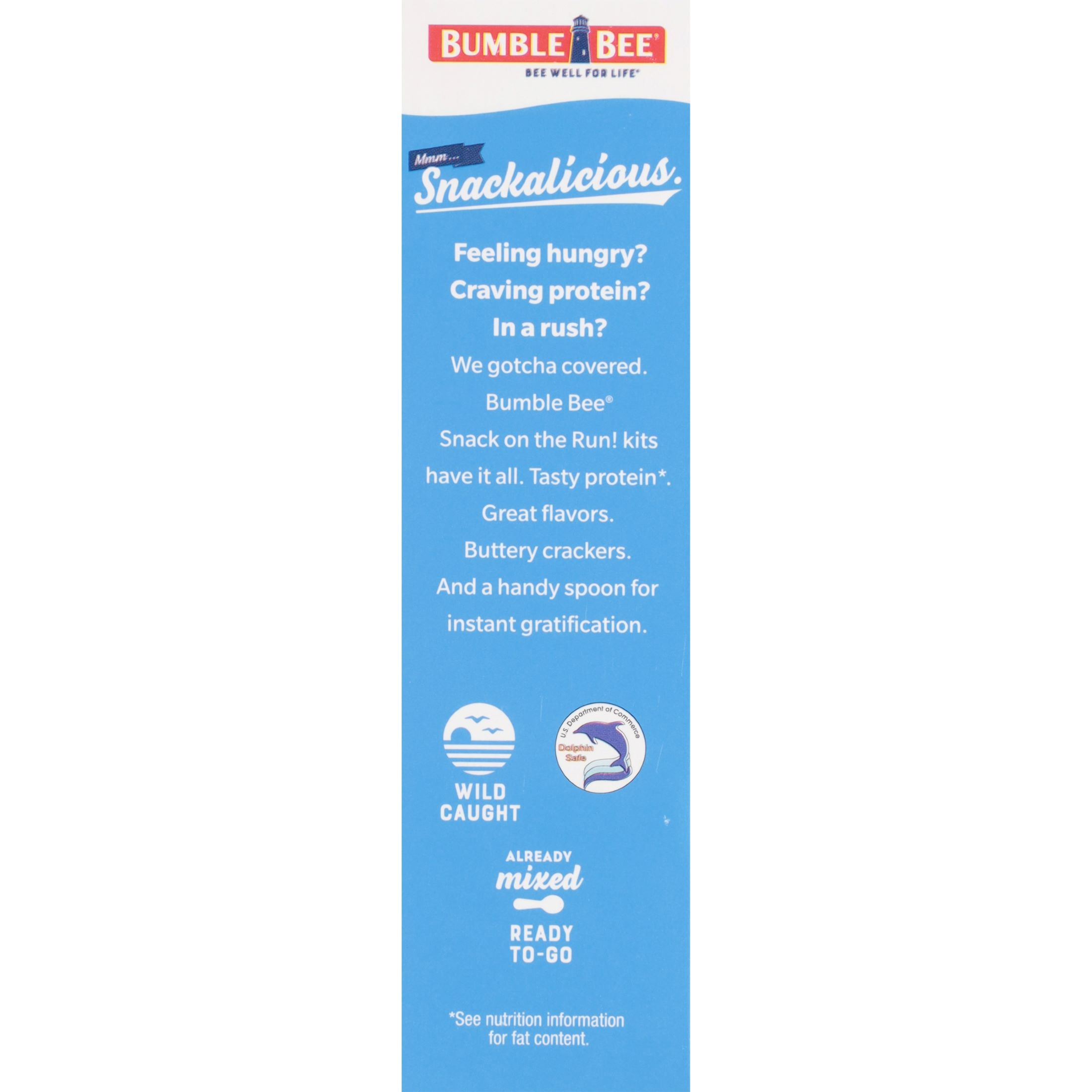 (12 pack) Bumble Bee Snack on The Run Tuna Salad with Crackers Kit, Wild Caught, Ready to Eat, Spoon Included, Shelf Stable Box, 3.5oz