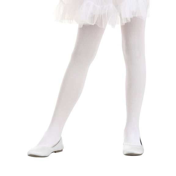 Girl's Deluxe White Tights
