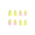 thumbnail image 3 of Fofosbeauty 24 pcs Almond Fake Nails Tips, Medium Press on French Nails, Sharp Yellow French Matte, 3 of 6