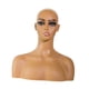 thumbnail image 2 of Busto de cabeza de maniquí femenino de PVC con orificio para la oreja para peluqueros y estilistas., 2 of 9