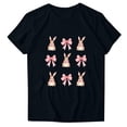 thumbnail image 4 of Tops de Cuello Redondo para las Mujeres Impreso Manga Corta Suéter Camiseta de Imitación Rack, Top Casual de Moda para el Hogar Diario Y el Trabajo, 4 of 4