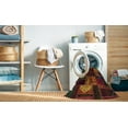thumbnail image 2 of Ahgly Company Machine Washable Indoor Rectangle Abstract Saddle Brown Area Rugs, 4' x 6', 2 of 7