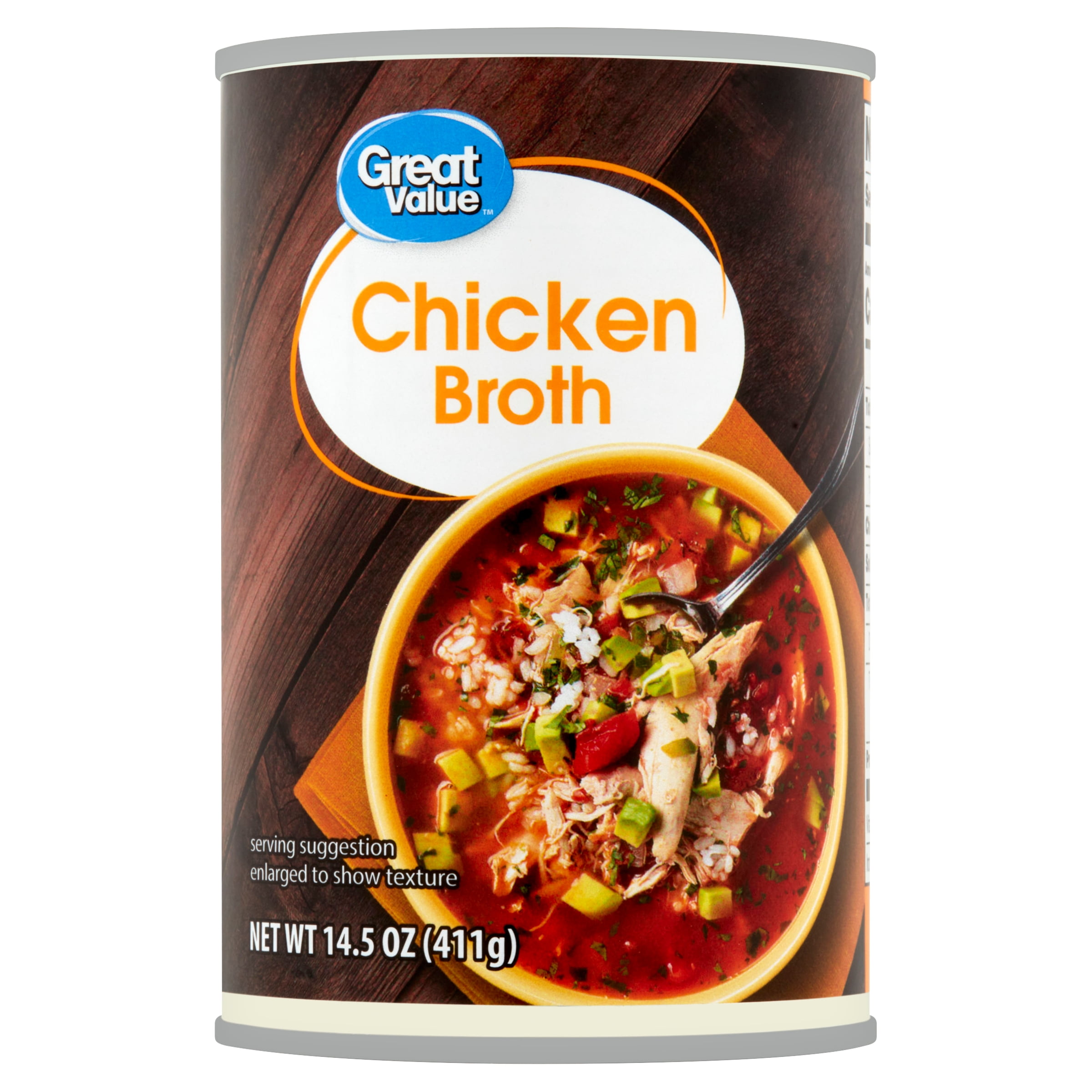 Great Value Chicken Broth, 14.5 oz Can (4 pack)