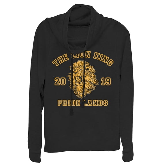Junior's Lion King King's Mane 2019  Cowl Neck Sweatshirt Black Small