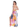 thumbnail image 3 of FORMRS Womens Long Sarong Beach Wrap Semi-Sheer Bikini Skirt Bathing Swimsuit Cover Up, Art Geometric, 3 of 7
