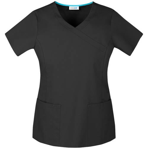 Scrubstar Women's Premium Collection Stretch Mock Wrap Scrub Top