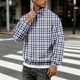 thumbnail image 4 of Nestiefly Flannel Shirt for Men 2026 Fashion Long Sleeve Plaid Quarter Zip Henley Pullover Sweatshirts Casual Fall Clothes White XL, 4 of 7