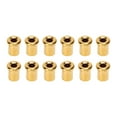 thumbnail image 1 of Metal Guitar Ferrules, High Hardness Effective Vibration 12PCS Replacement Parts Wear Resistant Guitar String Bushing Glossy Finish  For Musical Instruments Silver,Black,Gold, 1 of 8